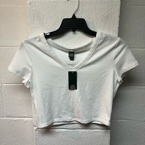 Wild Fable White Crop Top. Large